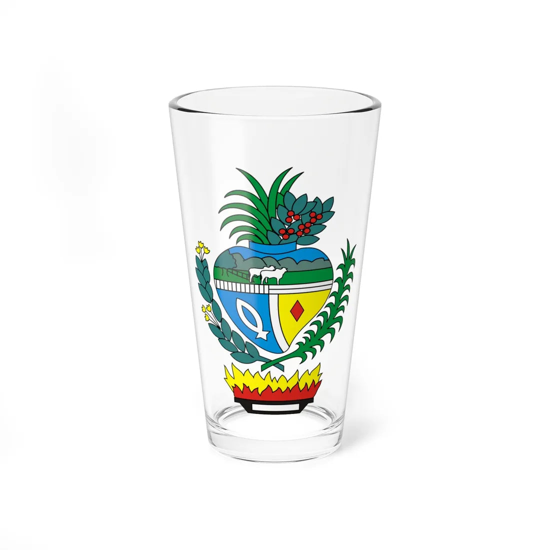 Brasão de Goiás (Brazil) (Coat of Arms) Pint Glass 16oz 16oz - Go Mug Yourself