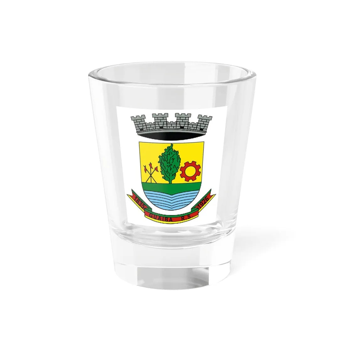 Brasão de Guaíba (Brazil) (Coat of Arms) Shot Glass 1.5oz 1.5oz - Go Mug Yourself