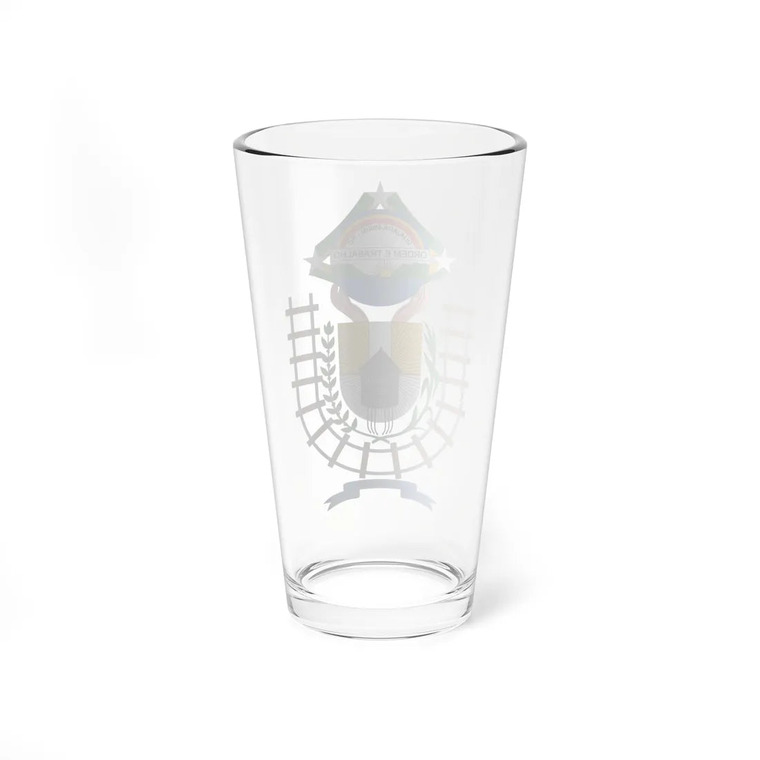 Brasão de Guajará-Mirim - RO (Brazil) (Coat of Arms) Pint Glass 16oz - Go Mug Yourself