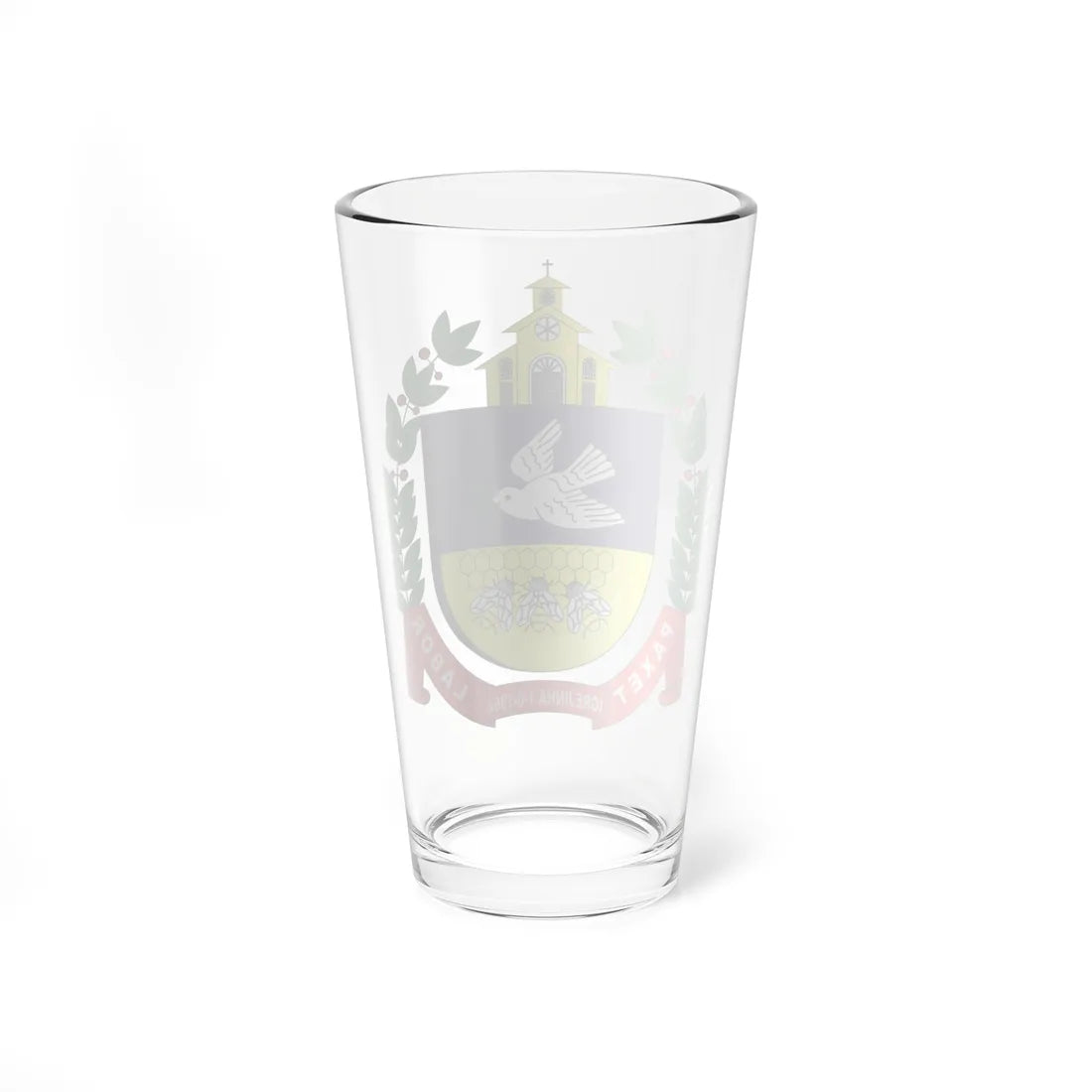 Brasão de Igrejinha (Brazil) (Coat of Arms) Pint Glass 16oz - Go Mug Yourself