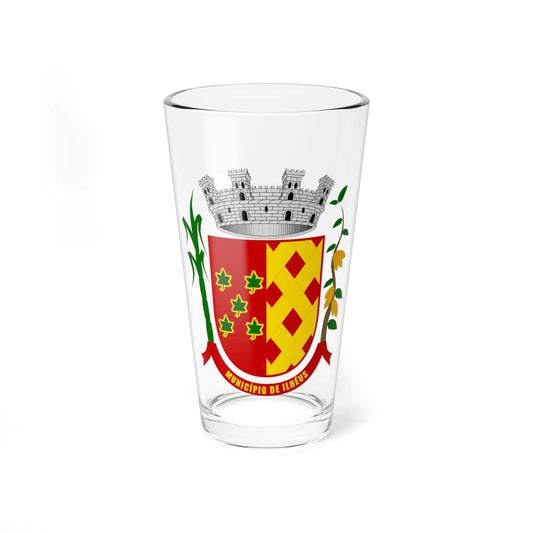 Brasão de Ilhéus (Brazil) (Coat of Arms) Pint Glass 16oz 16oz - Go Mug Yourself