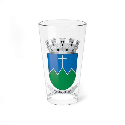 Brasão de Itabaiana - SE (Brazil) (Coat of Arms) Pint Glass 16oz 16oz - Go Mug Yourself