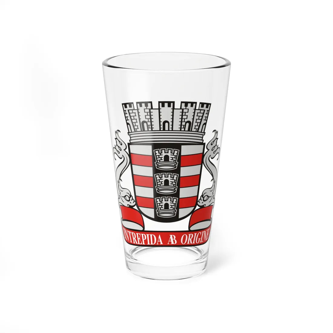 Brasão de João Pessoa (Brazil) (Coat of Arms) Pint Glass 16oz 16oz - Go Mug Yourself