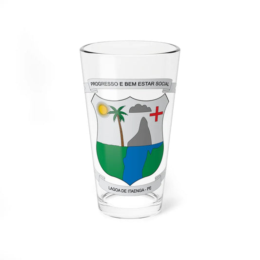 Brasão de Lagoa de Itaenga - PE (Brazil) (Coat of Arms) Pint Glass 16oz 16oz - Go Mug Yourself