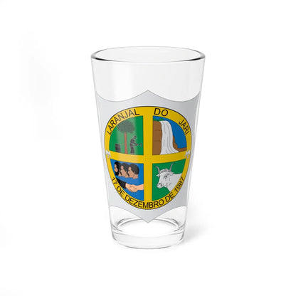 Brasão de Laranjal do Jari - AP (Brazil) (Coat of Arms) Pint Glass 16oz 16oz - Go Mug Yourself