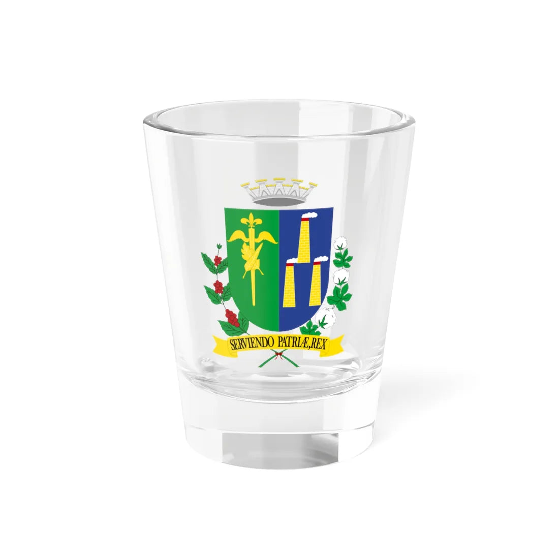 Brasão de Laranjal Paulista (Brazil) (Coat of Arms) Shot Glass 1.5oz 1.5oz - Go Mug Yourself