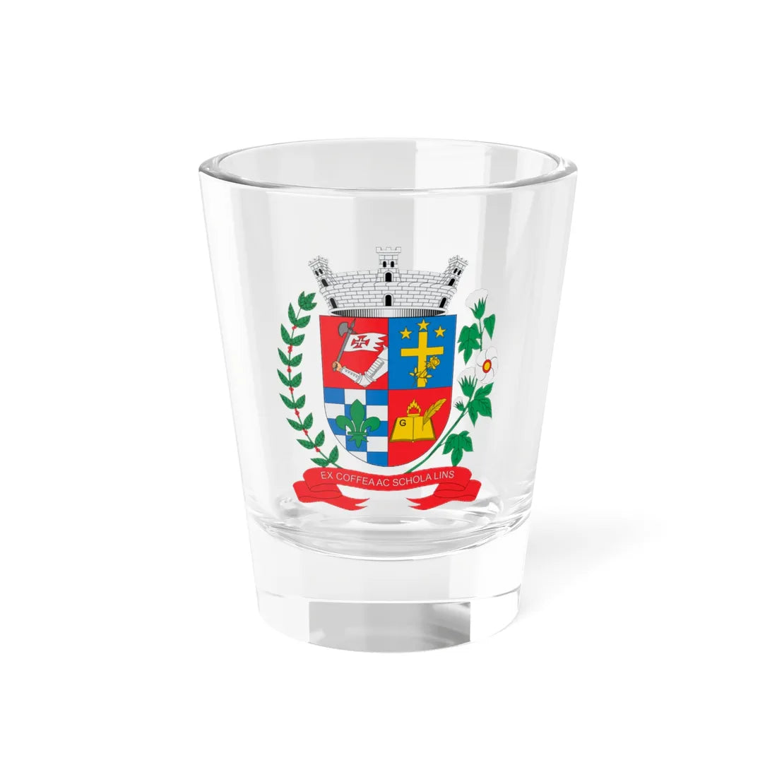 Brasão de Lins - SP (Brazil) (Coat of Arms) Shot Glass 1.5oz 1.5oz - Go Mug Yourself