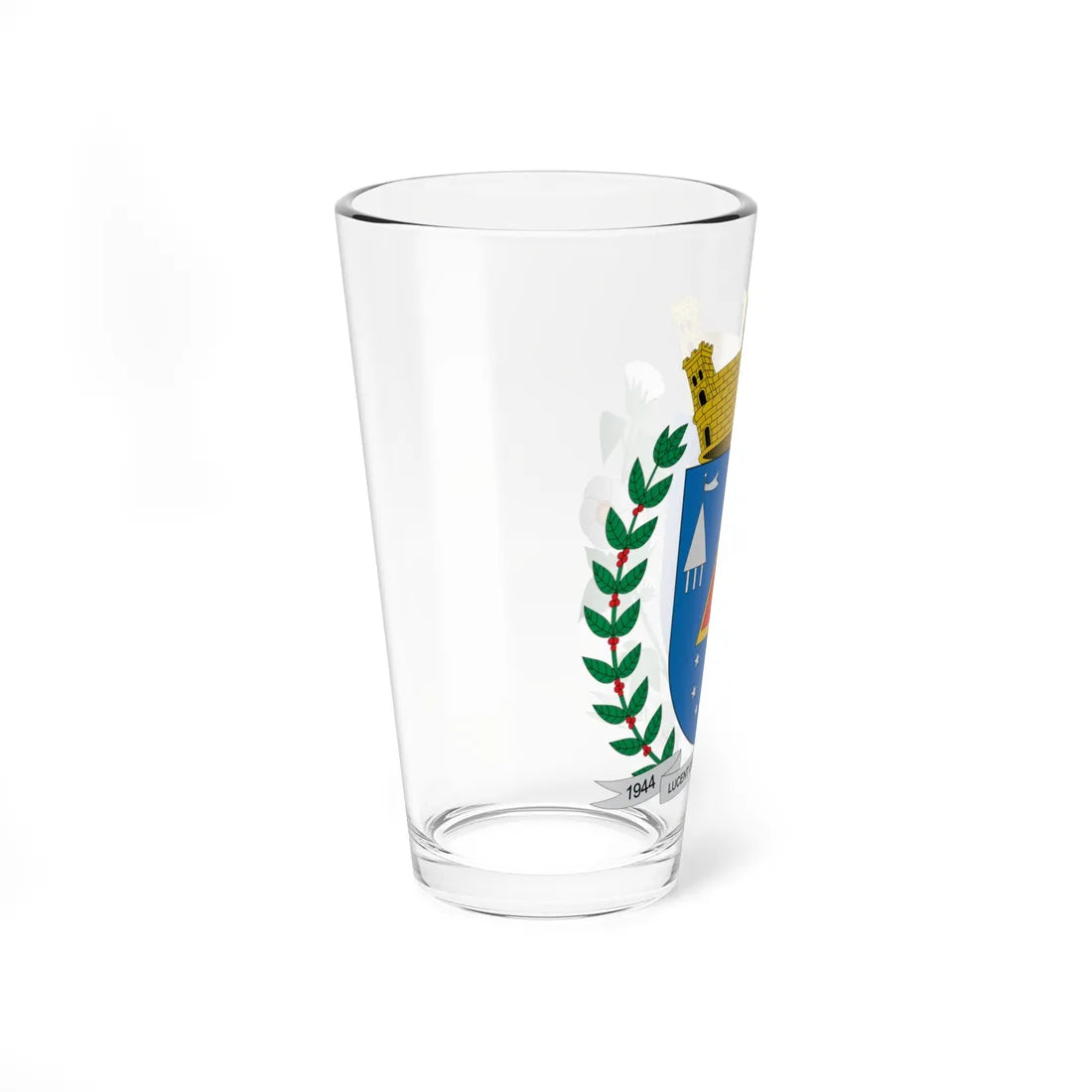 Brasão de Lucélia - SP (Brazil) (Coat of Arms) Pint Glass 16oz - Go Mug Yourself