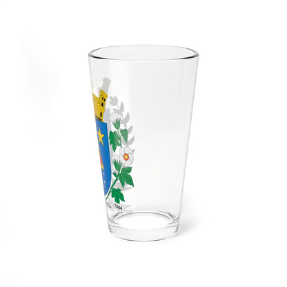 Brasão de Lucélia - SP (Brazil) (Coat of Arms) Pint Glass 16oz - Go Mug Yourself