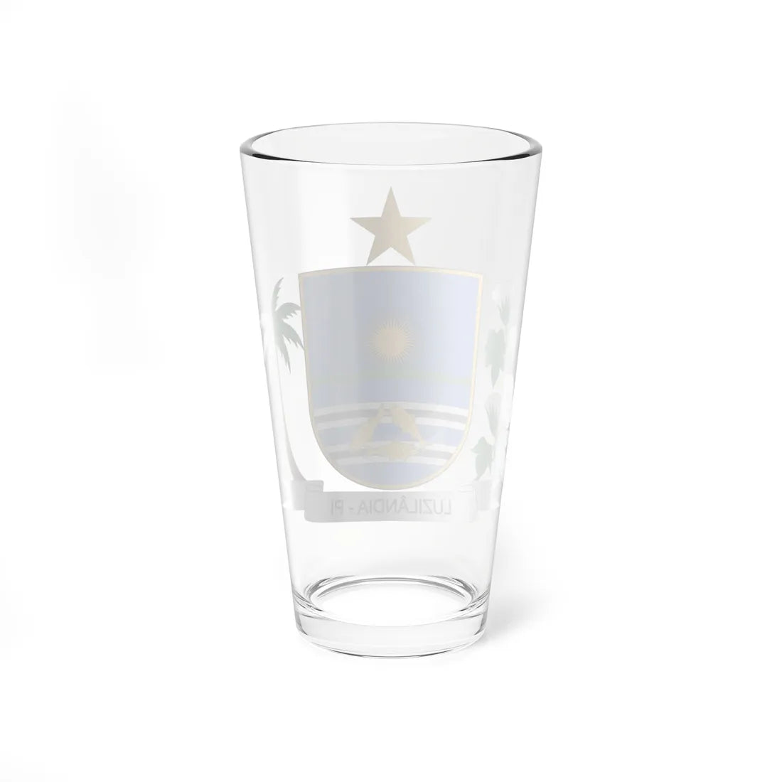 Brasão de Luzilândia - PI (Brazil) (Coat of Arms) Pint Glass 16oz - Go Mug Yourself