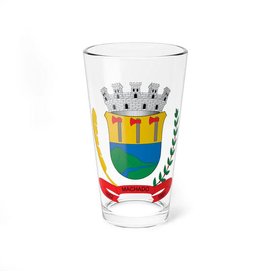 Brasão de Machado - MG (Brazil) (Coat of Arms) Pint Glass 16oz 16oz - Go Mug Yourself