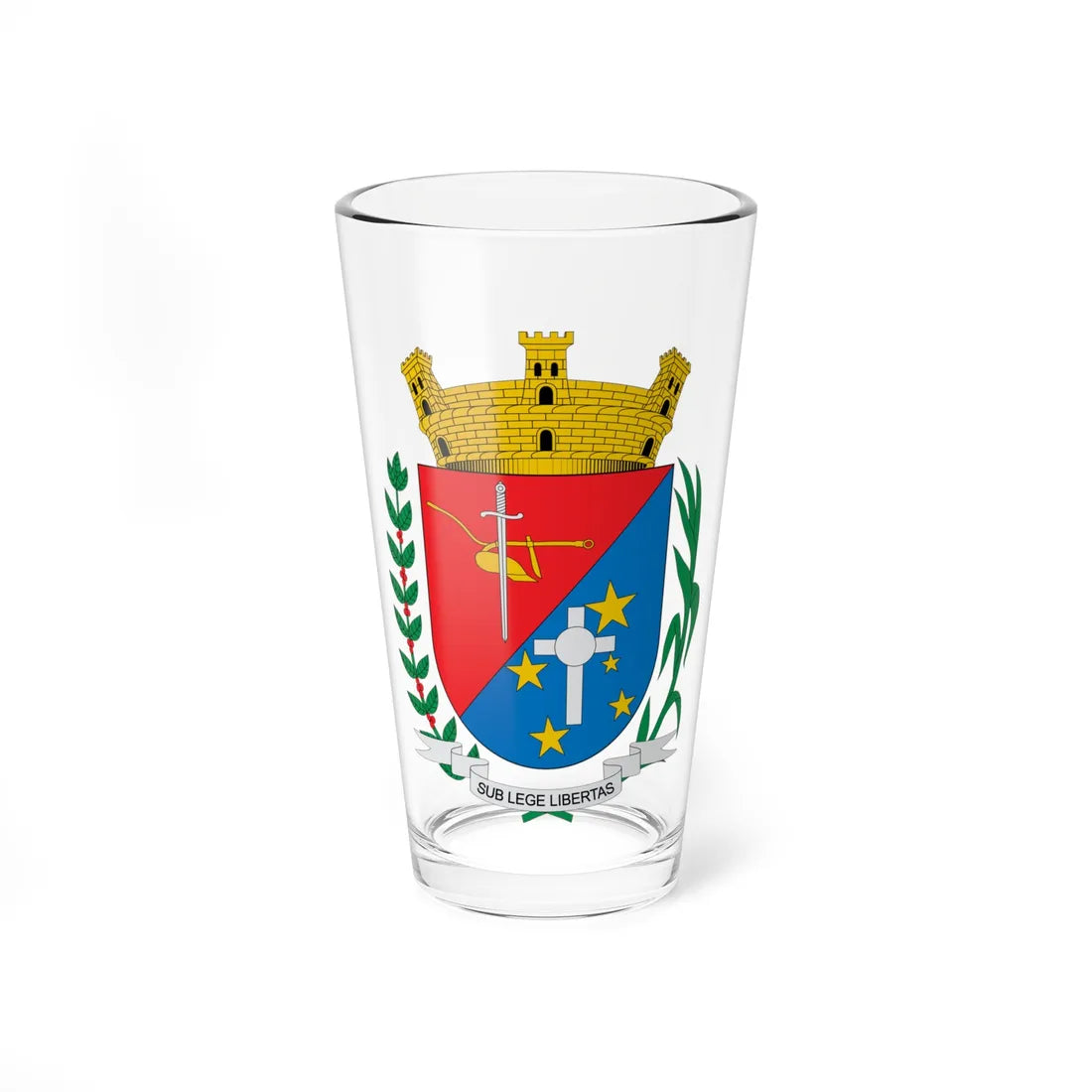 Brasão de Mairiporã - SP (Brazil) (Coat of Arms) Pint Glass 16oz 16oz - Go Mug Yourself