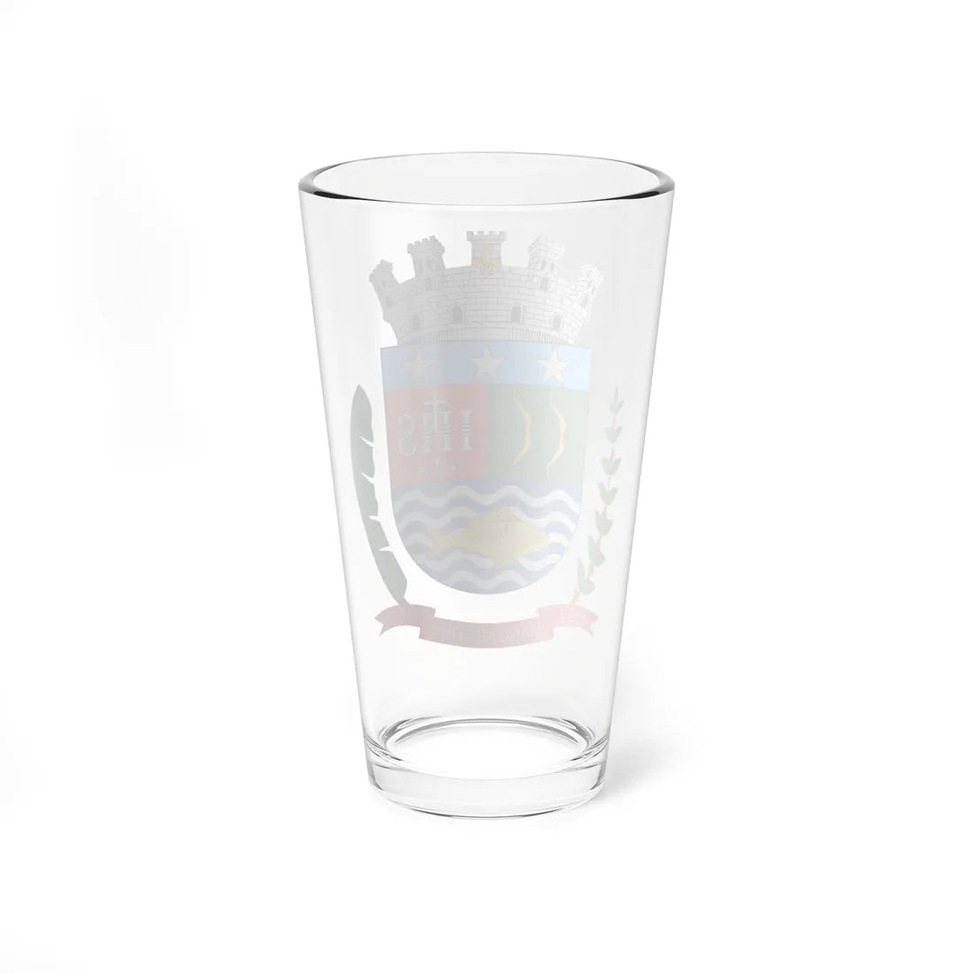 Brasão de Mangaratiba - RJ (Brazil) (Coat of Arms) Pint Glass 16oz - Go Mug Yourself