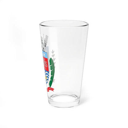 Brasão de Mangaratiba - RJ (Brazil) (Coat of Arms) Pint Glass 16oz - Go Mug Yourself