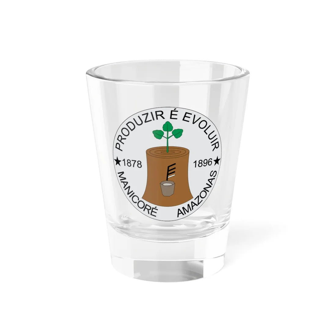 Brasão de Manicoré - AM (Brazil) (Coat of Arms) Shot Glass 1.5oz 1.5oz - Go Mug Yourself