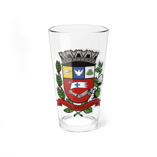 Brasão de Marília (Brazil) (Coat of Arms) Pint Glass 16oz 16oz - Go Mug Yourself