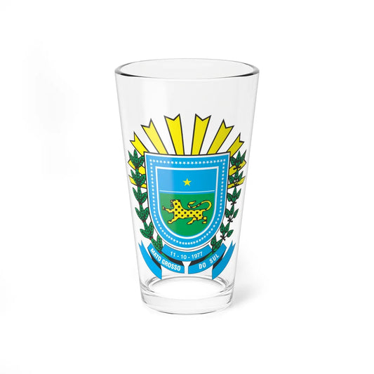 Brasão de Mato Grosso do Sul (Brazil) (Coat of Arms) Pint Glass 16oz 16oz - Go Mug Yourself