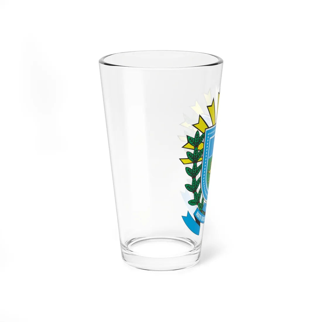 Brasão de Mato Grosso do Sul (Brazil) (Coat of Arms) Pint Glass 16oz - Go Mug Yourself