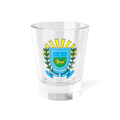 Brasão de Mato Grosso do Sul (Brazil) (Coat of Arms) Shot Glass 1.5oz 1.5oz - Go Mug Yourself
