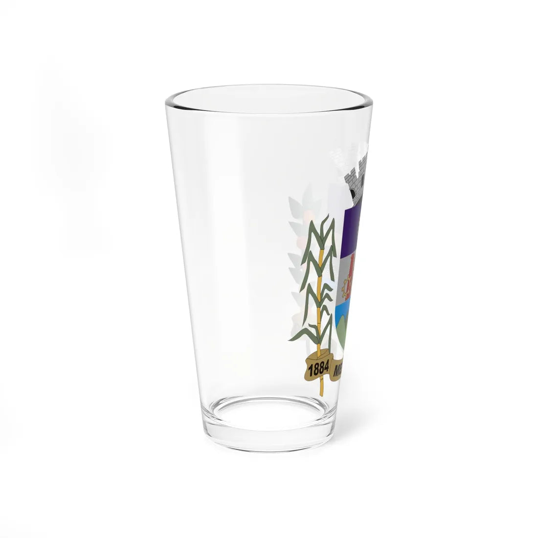 Brasão de Mesquita Rio de Janeiro (Brazil) (Coat of Arms) Pint Glass 16oz - Go Mug Yourself