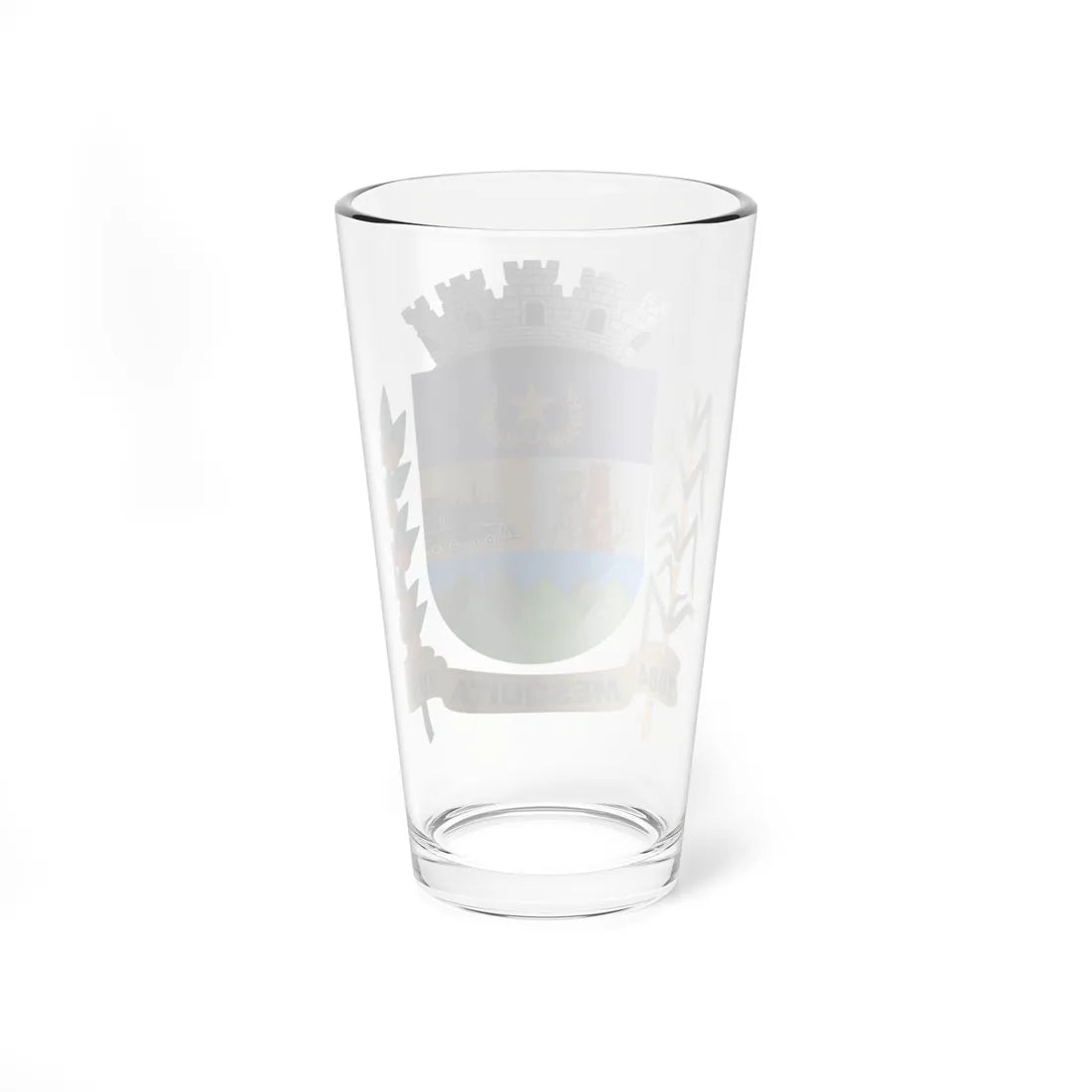 Brasão de Mesquita Rio de Janeiro (Brazil) (Coat of Arms) Pint Glass 16oz - Go Mug Yourself
