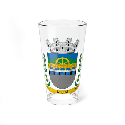 Brasão de Muçum - RS (Brazil) (Coat of Arms) Pint Glass 16oz 16oz - Go Mug Yourself