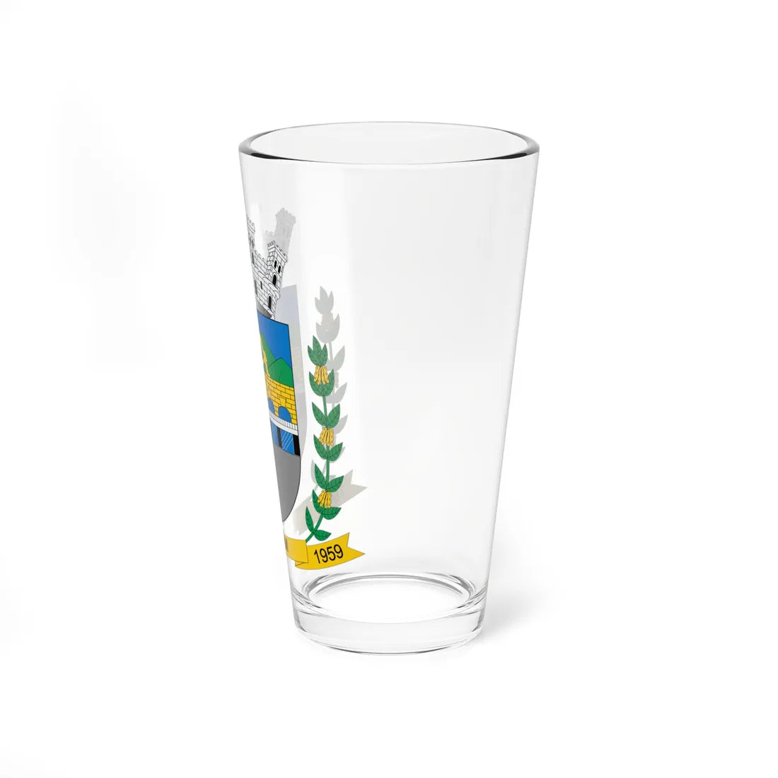 Brasão de Muçum - RS (Brazil) (Coat of Arms) Pint Glass 16oz - Go Mug Yourself