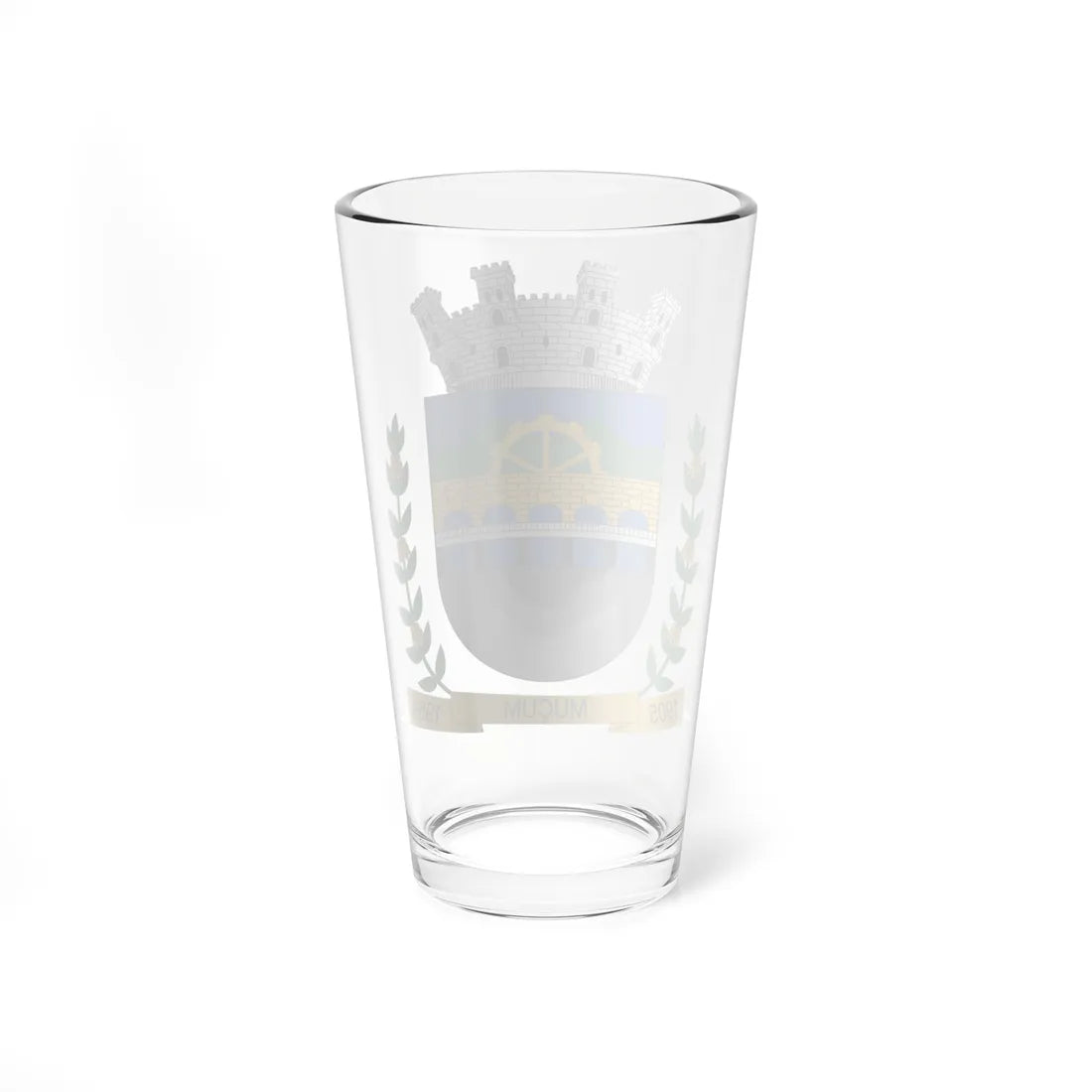 Brasão de Muçum - RS (Brazil) (Coat of Arms) Pint Glass 16oz - Go Mug Yourself