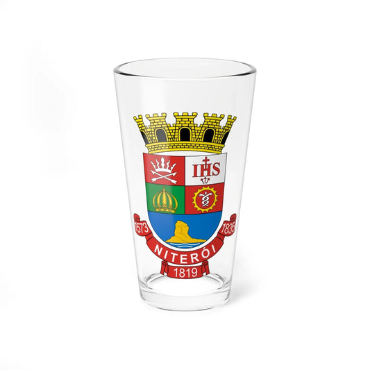 Brasão de Niterói RJ (Brazil) (Coat of Arms) Pint Glass 16oz 16oz - Go Mug Yourself