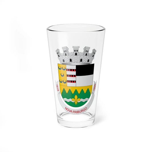 Brasão de Nova Friburgo - RJ (Brazil) (Coat of Arms) Pint Glass 16oz 16oz - Go Mug Yourself