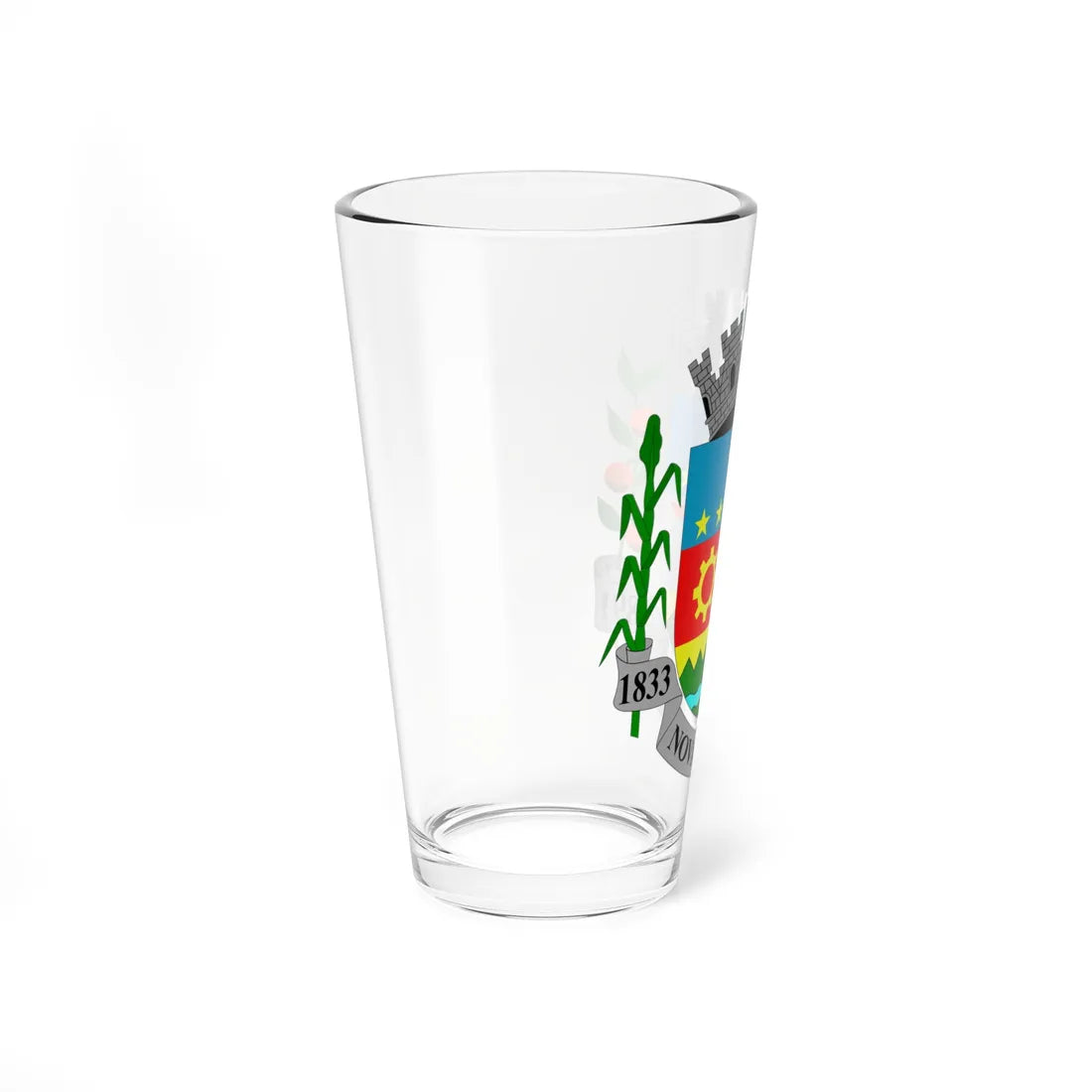 Brasão de Nova Iguaçu (Brazil) (Coat of Arms) Pint Glass 16oz - Go Mug Yourself
