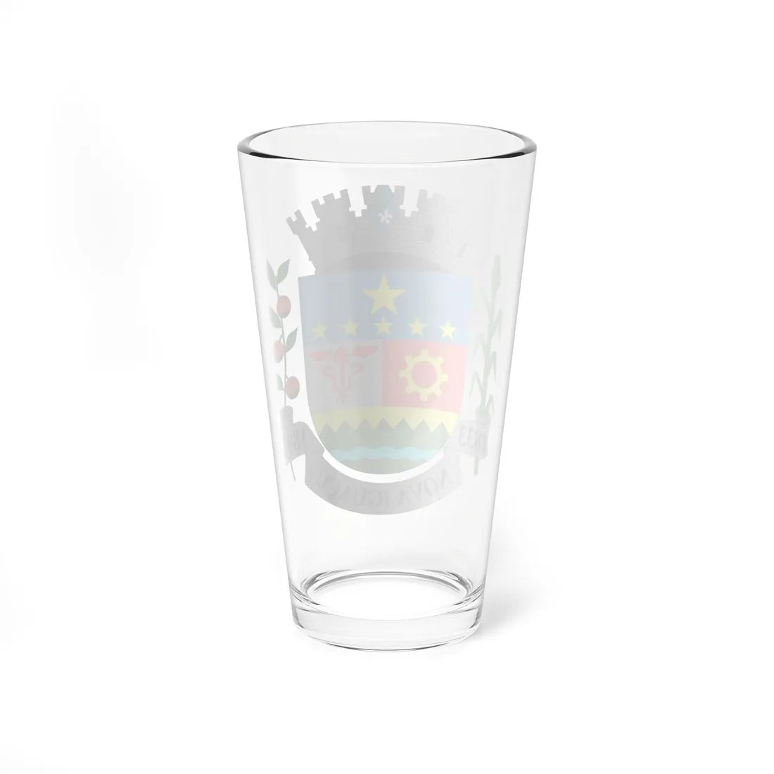 Brasão de Nova Iguaçu (Brazil) (Coat of Arms) Pint Glass 16oz - Go Mug Yourself