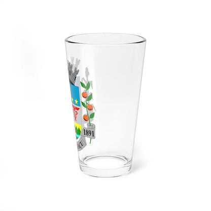 Brasão de Nova Iguaçu (Brazil) (Coat of Arms) Pint Glass 16oz - Go Mug Yourself
