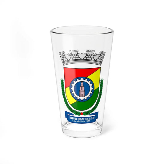 Brasão de Novo Hamburgo (Brazil) (Coat of Arms) Pint Glass 16oz 16oz - Go Mug Yourself