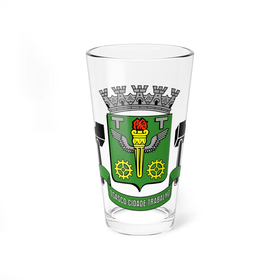 Brasão de Osasco (Brazil) (Coat of Arms) Pint Glass 16oz 16oz - Go Mug Yourself