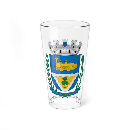 Brasão de Ourinhos - SP (Brazil) (Coat of Arms) Pint Glass 16oz 16oz - Go Mug Yourself