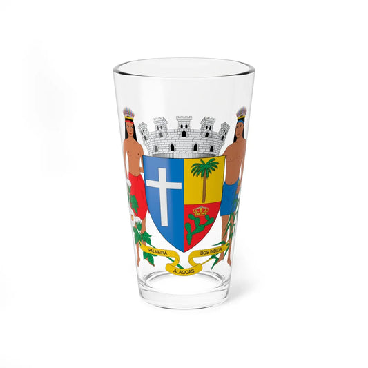 Brasão de Palmeira dos Índios - AL (Brazil) (Coat of Arms) Pint Glass 16oz 16oz - Go Mug Yourself