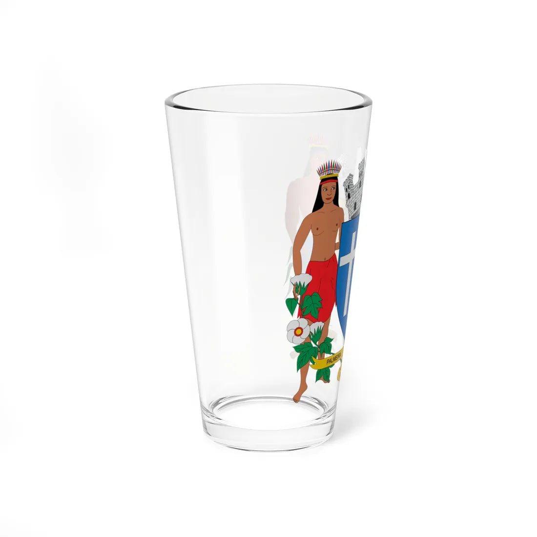 Brasão de Palmeira dos Índios - AL (Brazil) (Coat of Arms) Pint Glass 16oz - Go Mug Yourself