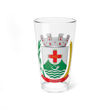 Brasão de Paramirim - BA (Brazil) (Coat of Arms) Pint Glass 16oz 16oz - Go Mug Yourself