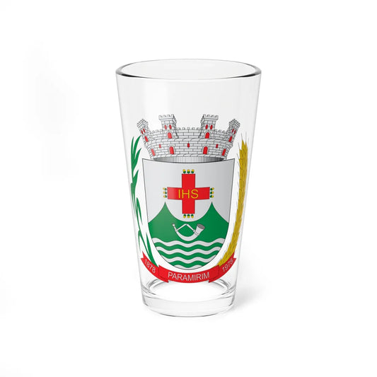 Brasão de Paramirim - BA (Brazil) (Coat of Arms) Pint Glass 16oz 16oz - Go Mug Yourself