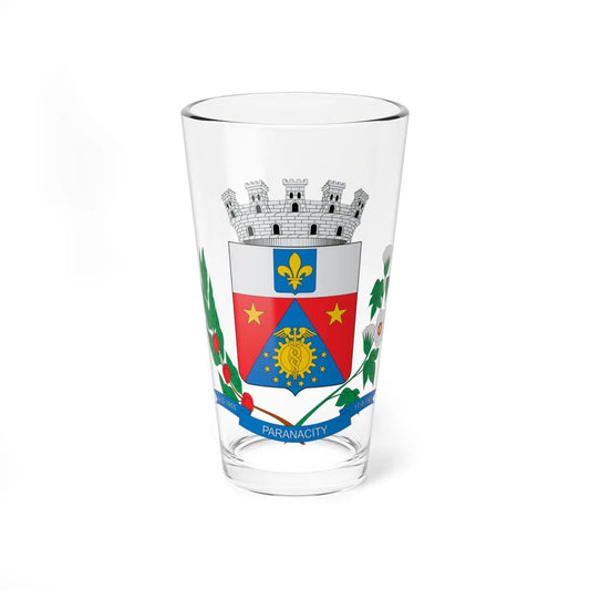Brasão de Paranacity - PR (Brazil) (Coat of Arms) Pint Glass 16oz 16oz - Go Mug Yourself