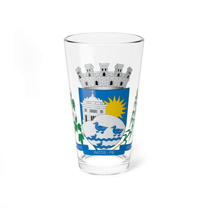 Brasão de Patos - PB (Brazil) (Coat of Arms) Pint Glass 16oz 16oz - Go Mug Yourself
