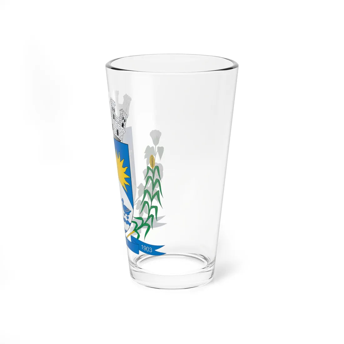 Brasão de Patos - PB (Brazil) (Coat of Arms) Pint Glass 16oz - Go Mug Yourself