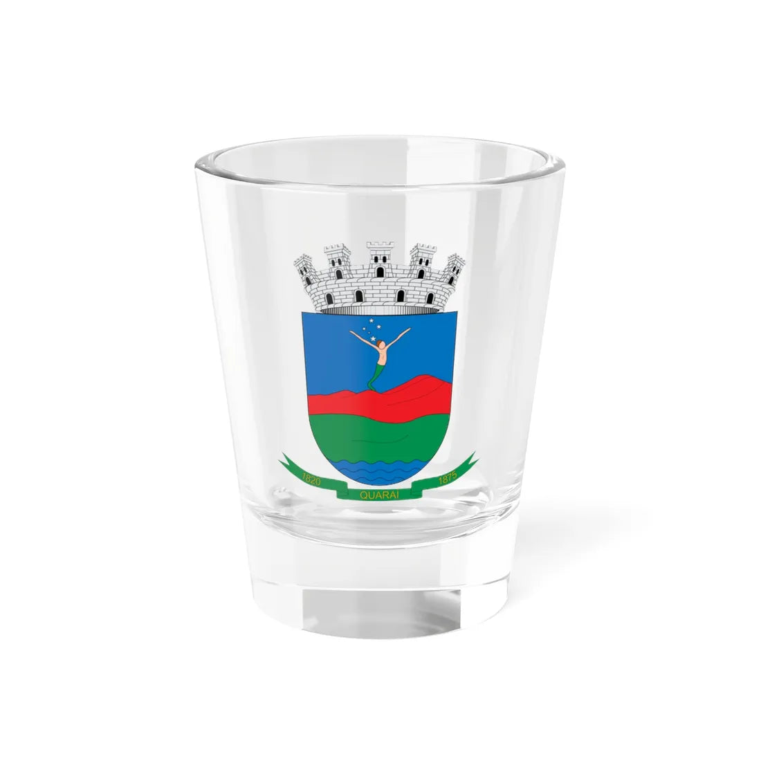 Brasão de Quaraí - RS (Brazil) (Coat of Arms) Shot Glass 1.5oz 1.5oz - Go Mug Yourself