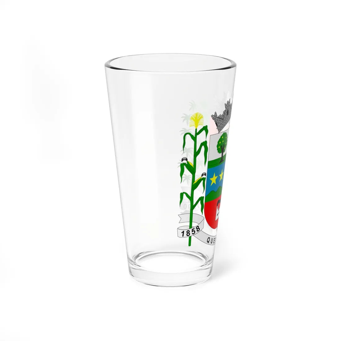 Brasão de Queimados (Brazil) (Coat of Arms) Pint Glass 16oz - Go Mug Yourself