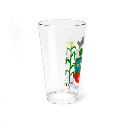 Brasão de Queimados (Brazil) (Coat of Arms) Pint Glass 16oz - Go Mug Yourself