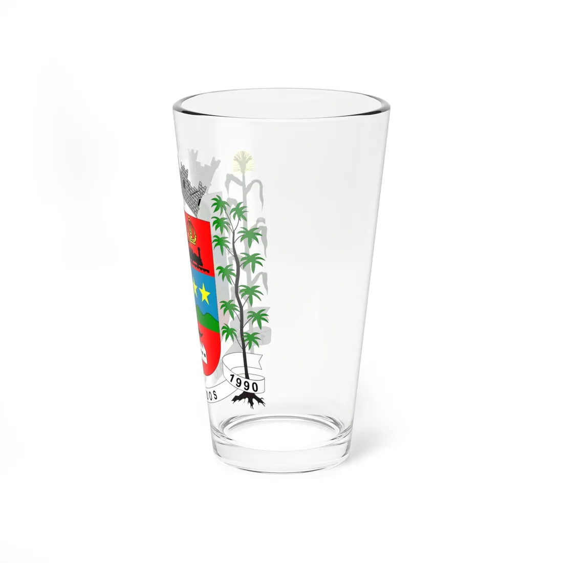 Brasão de Queimados (Brazil) (Coat of Arms) Pint Glass 16oz - Go Mug Yourself