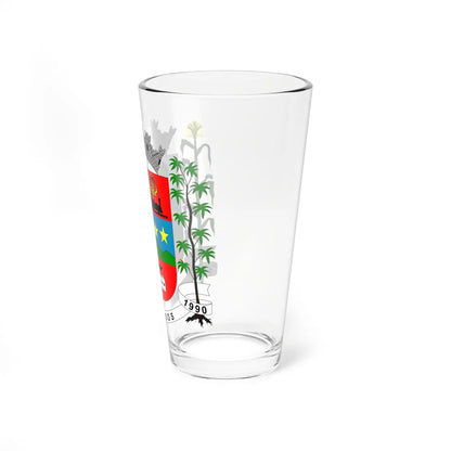 Brasão de Queimados (Brazil) (Coat of Arms) Pint Glass 16oz - Go Mug Yourself