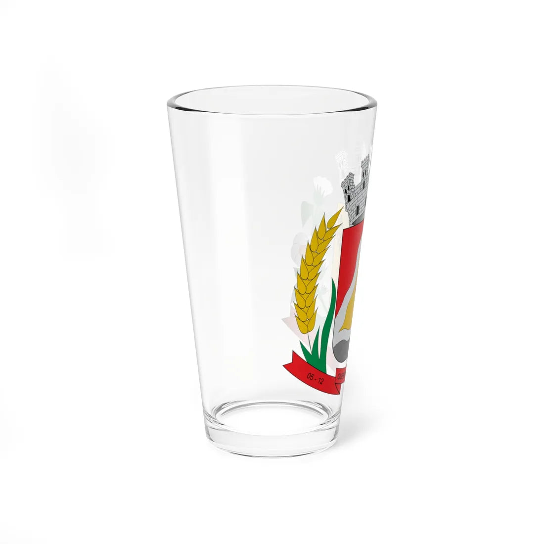 Brasão de Querência do Norte - PR (Brazil) (Coat of Arms) Pint Glass 16oz - Go Mug Yourself