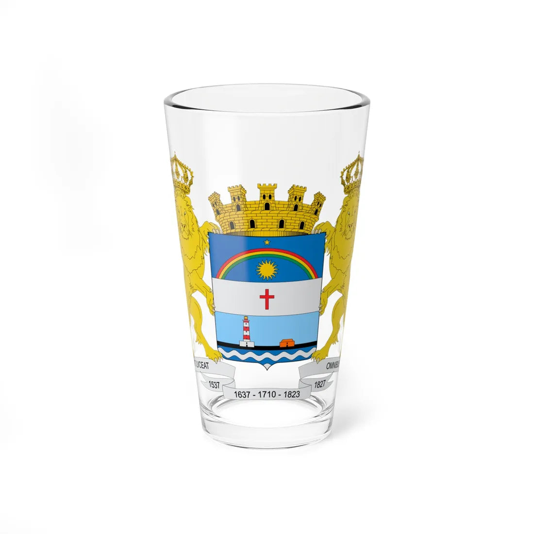Brasão de Recife (Brazil) (Coat of Arms) Pint Glass 16oz 16oz - Go Mug Yourself
